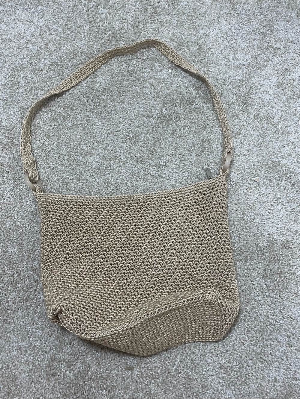 The Sak Beige Woven Crossbody Tote